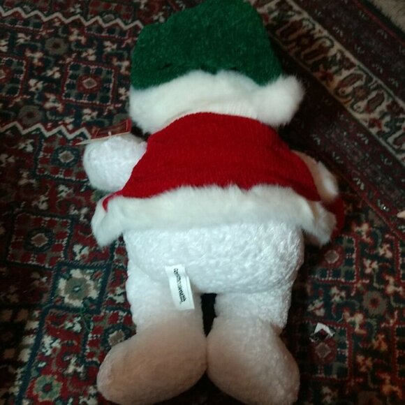 Vtg. Rare CommonWealth Kmart Co White Snowman Fur Green Hat Red Vest 199… - Picture 5 of 16